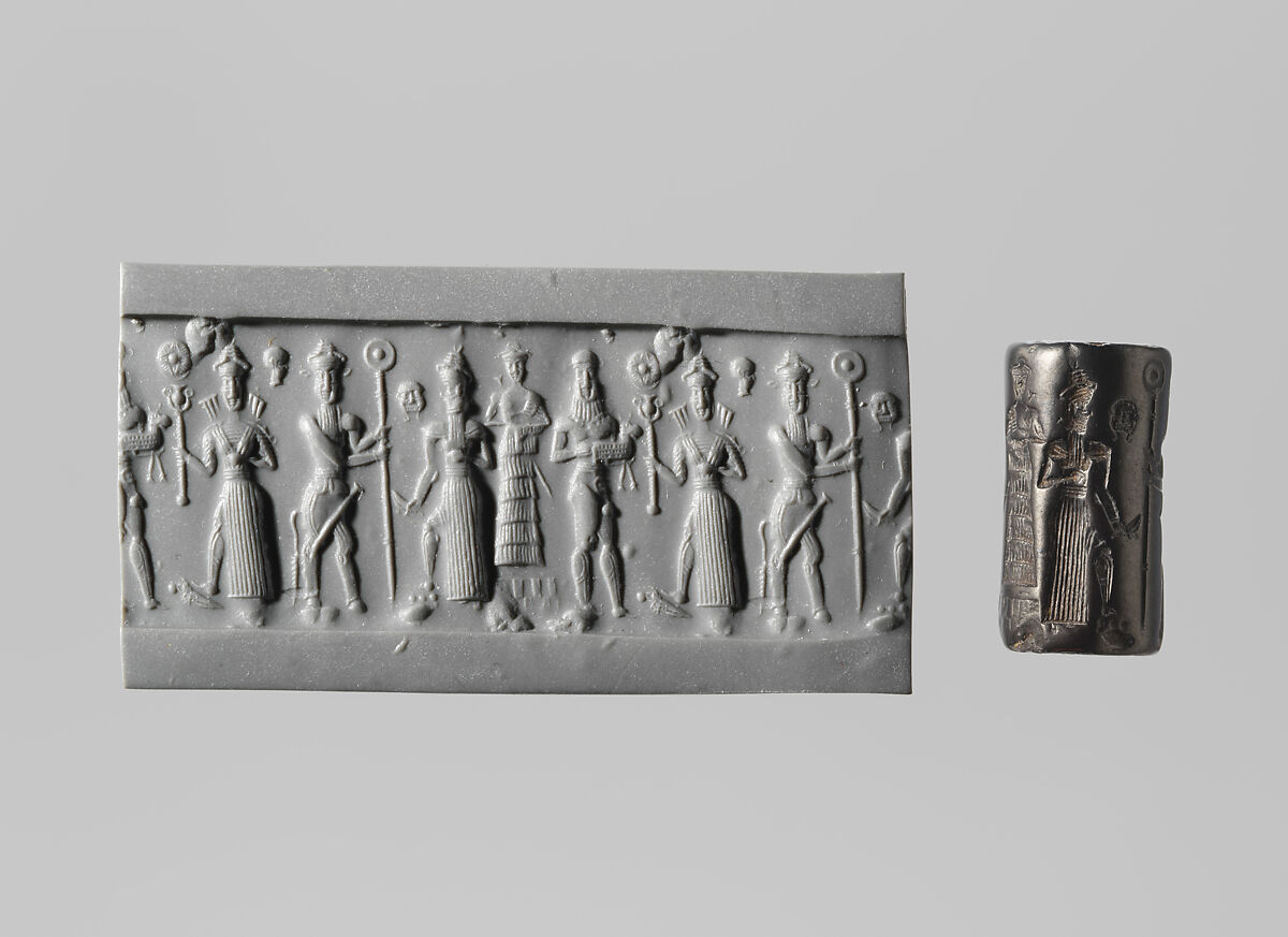 Cylinder seal, Hematite, Babylonian 