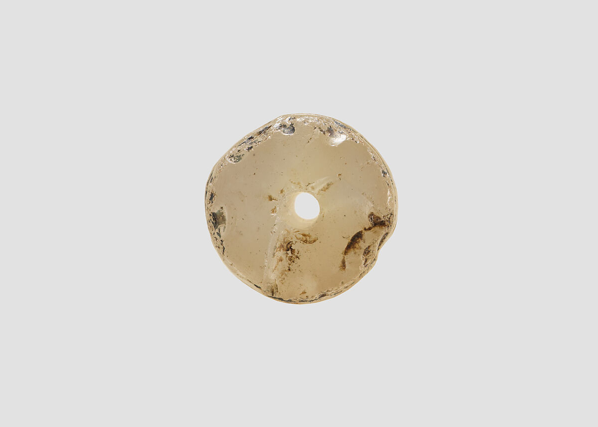 Cylinder seal with cultic banquet scene, Flawed neutral Chalcedony (Quartz), Assyrian