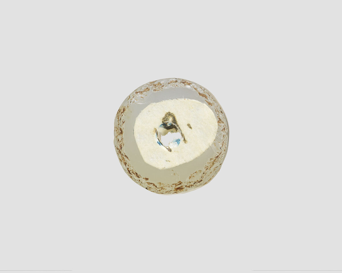 Cylinder seal with cultic scene, Neutral Chalcedony (Quartz), Assyro-Babylonian