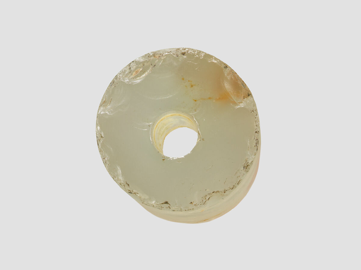 Cylinder seal and modern impression: winged horse with claws and horns, Chalcedony, Assyrian