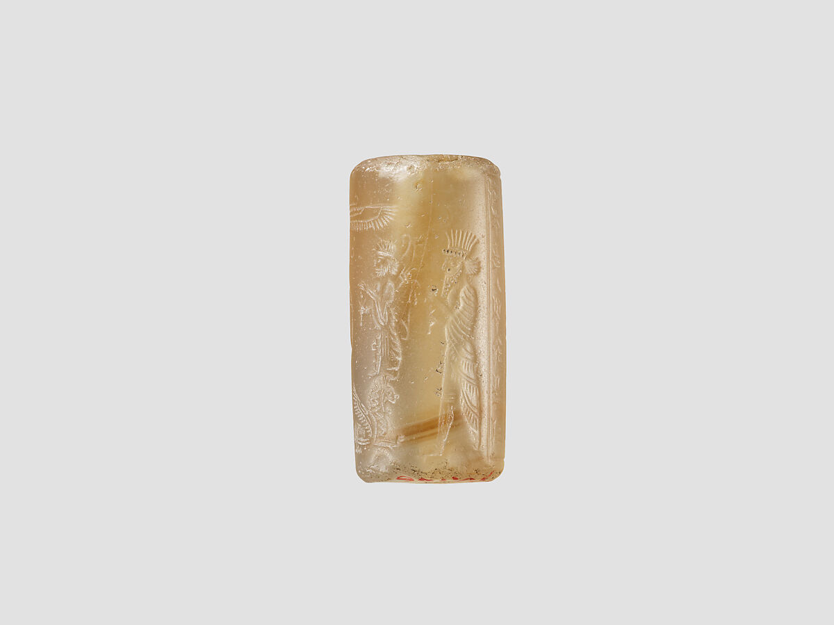 Cylinder seal, Chalcedony, Achaemenid
