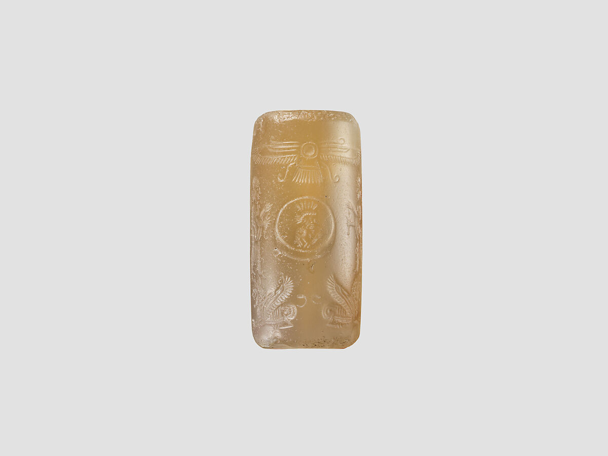 Cylinder seal, Chalcedony, Achaemenid