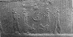 Cylinder seal, Chalcedony, Achaemenid 