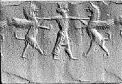 Cylinder seal, Agate, Achaemenid 