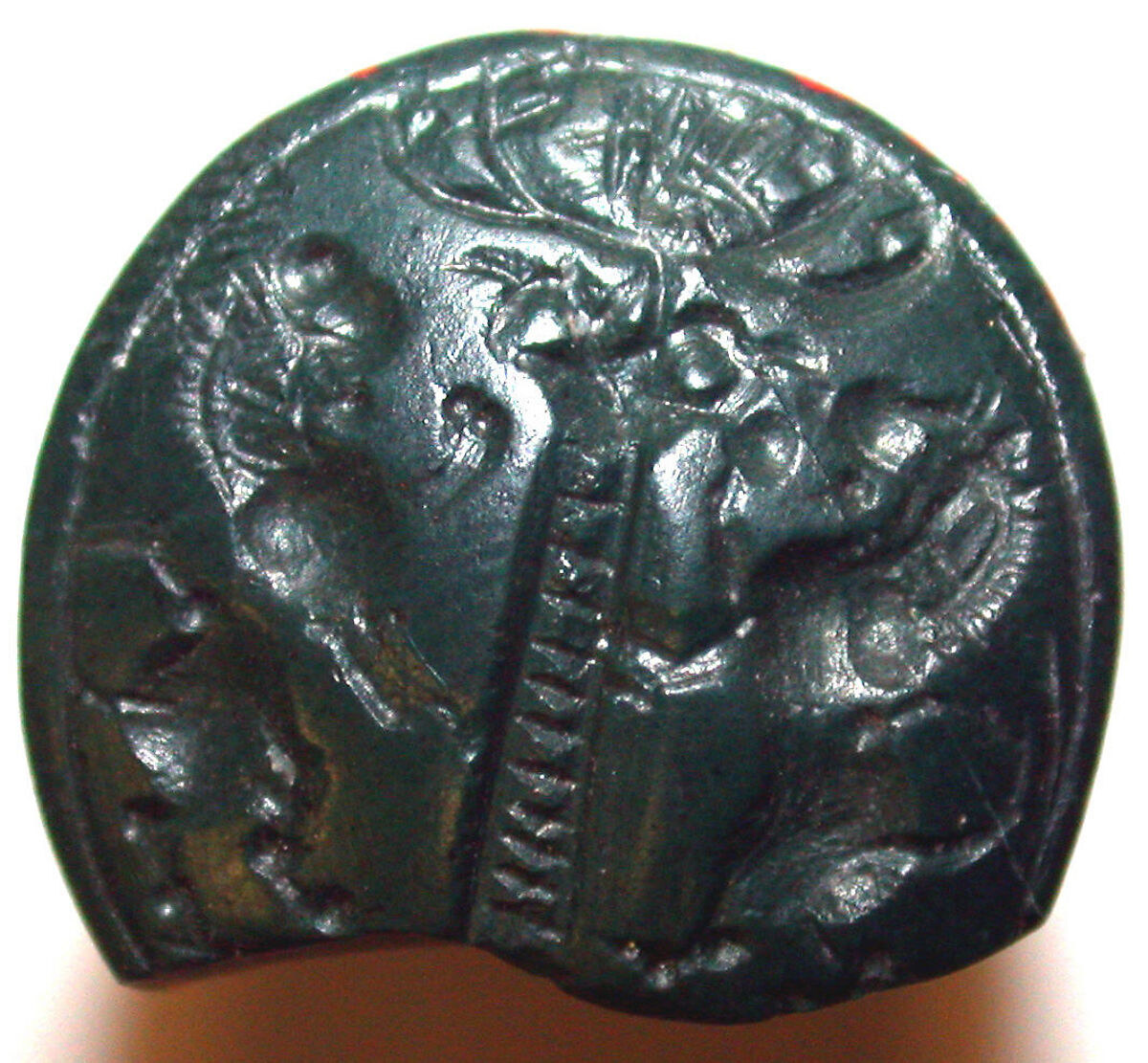 Conical seal, Jasper, dark green, Achaemenid 