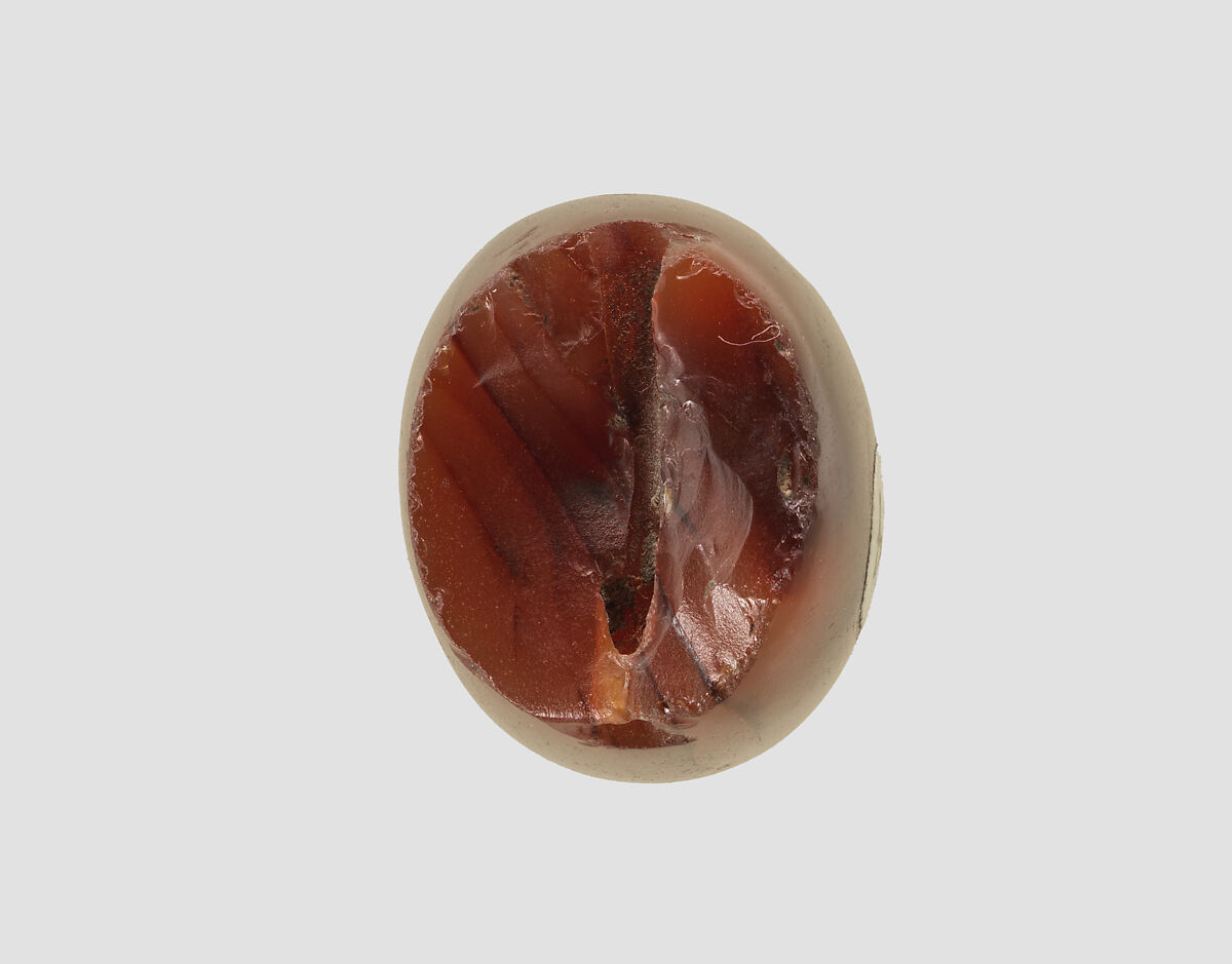 Conical seal, Carnelian, banded, Achaemenid