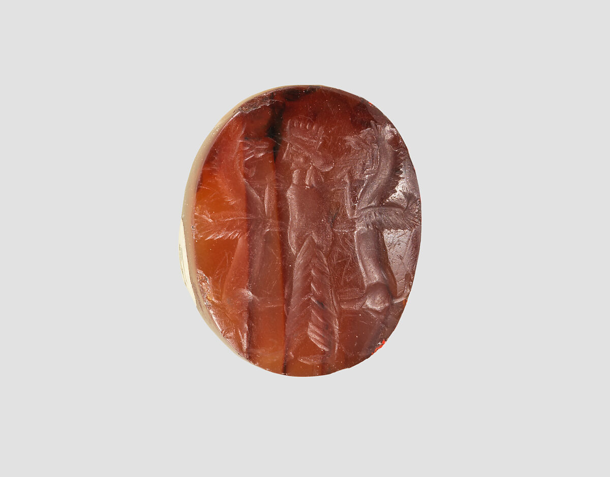 Conical seal, Carnelian, banded, Achaemenid