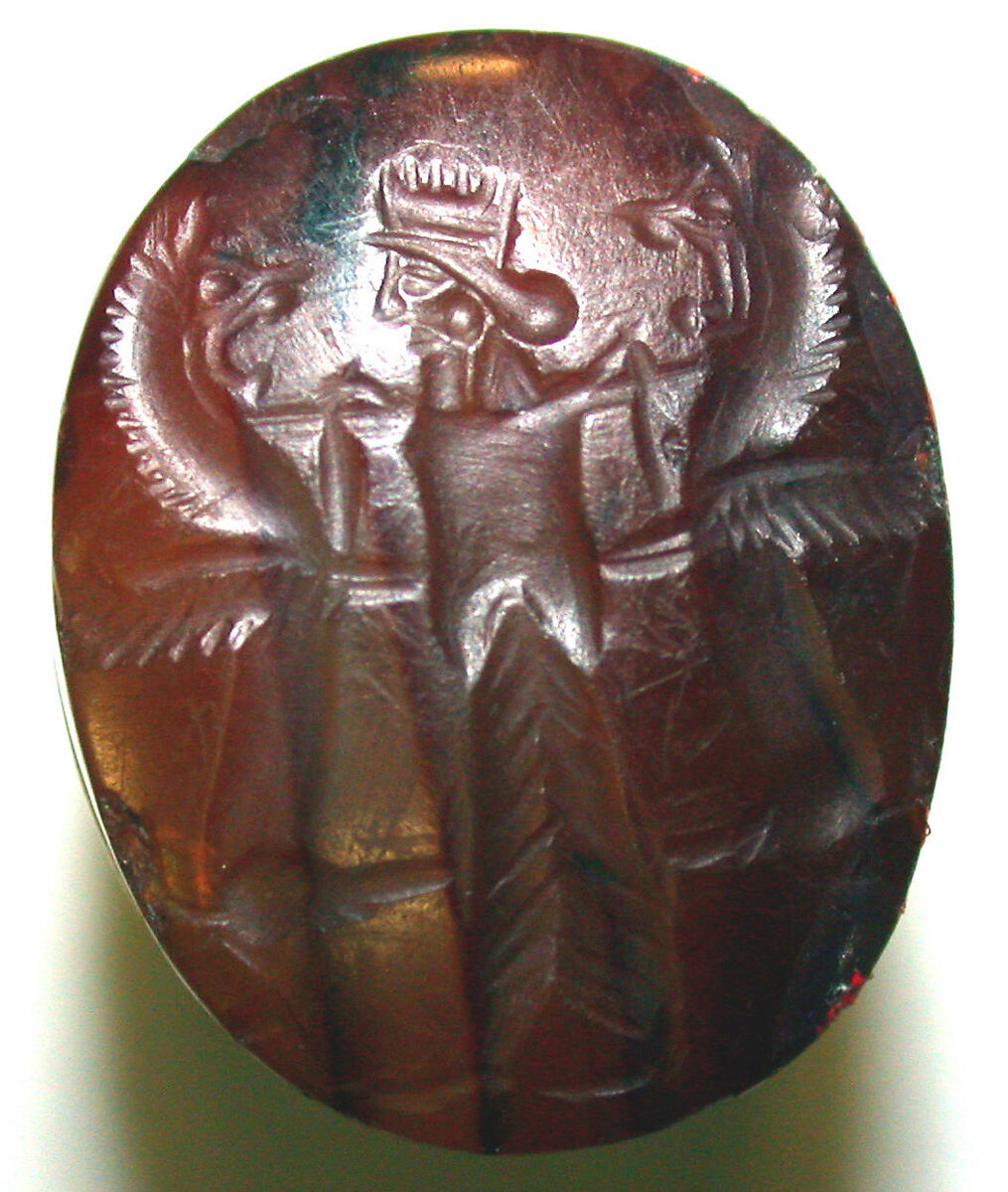 Conical seal, Carnelian, banded, Achaemenid 