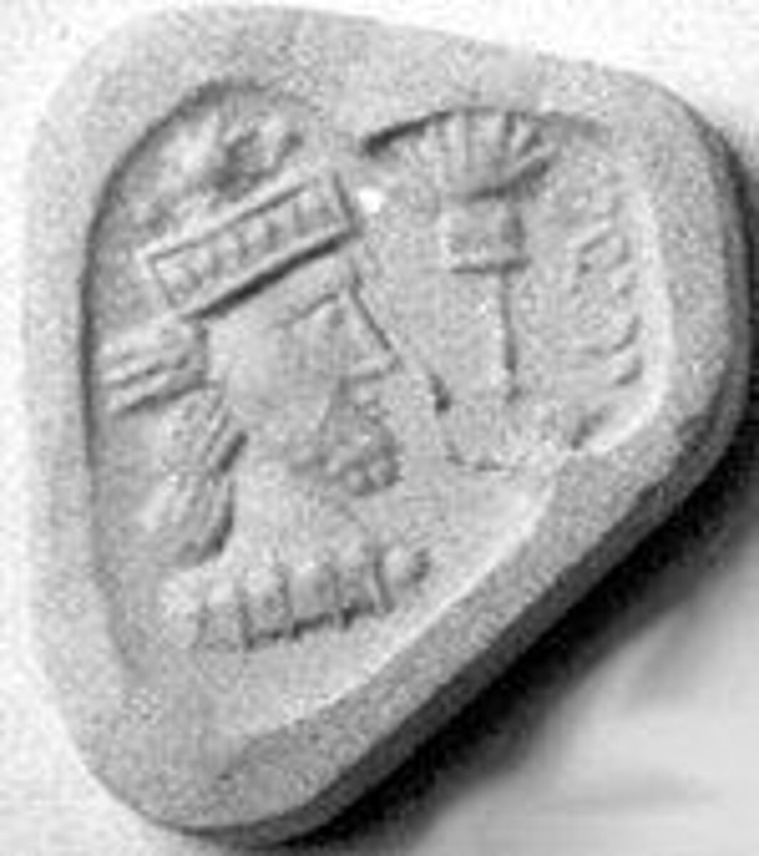 Stamp seal, Hematite, Sasanian (?) 