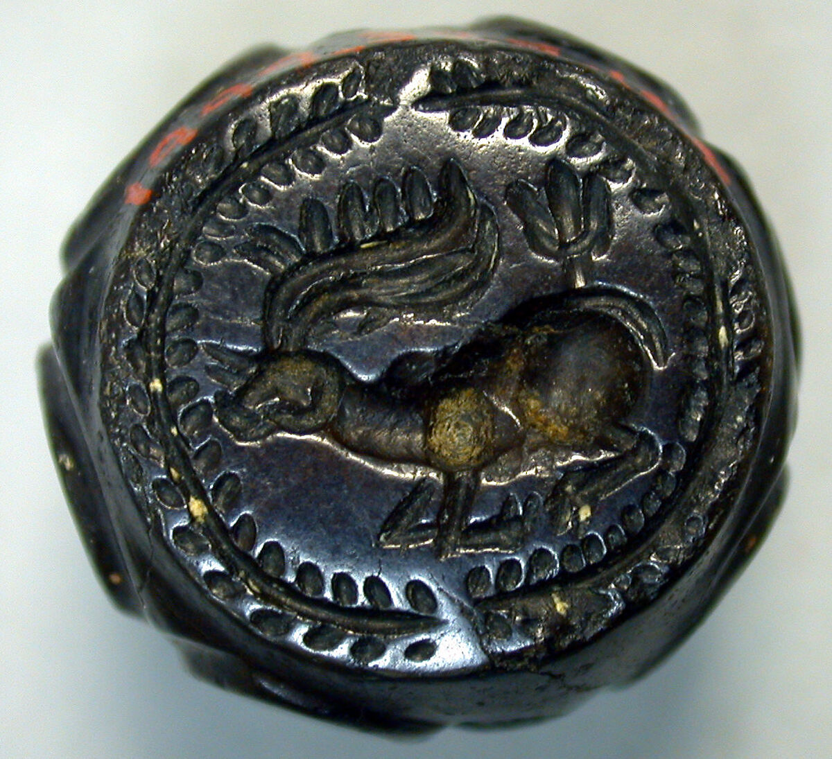 Stamp seal, Hematite, Sasanian 