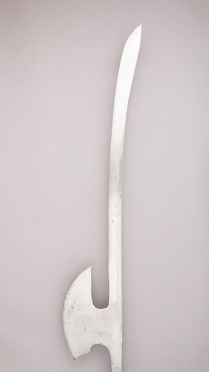 Saber-Halberd, Steel, wood (oak), German, Munich