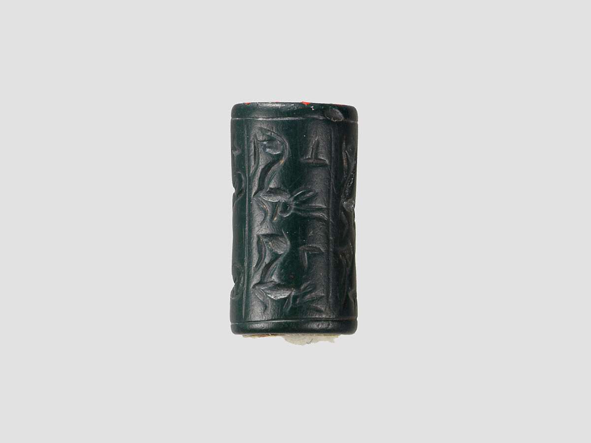 Cylinder seal, Jasper, green