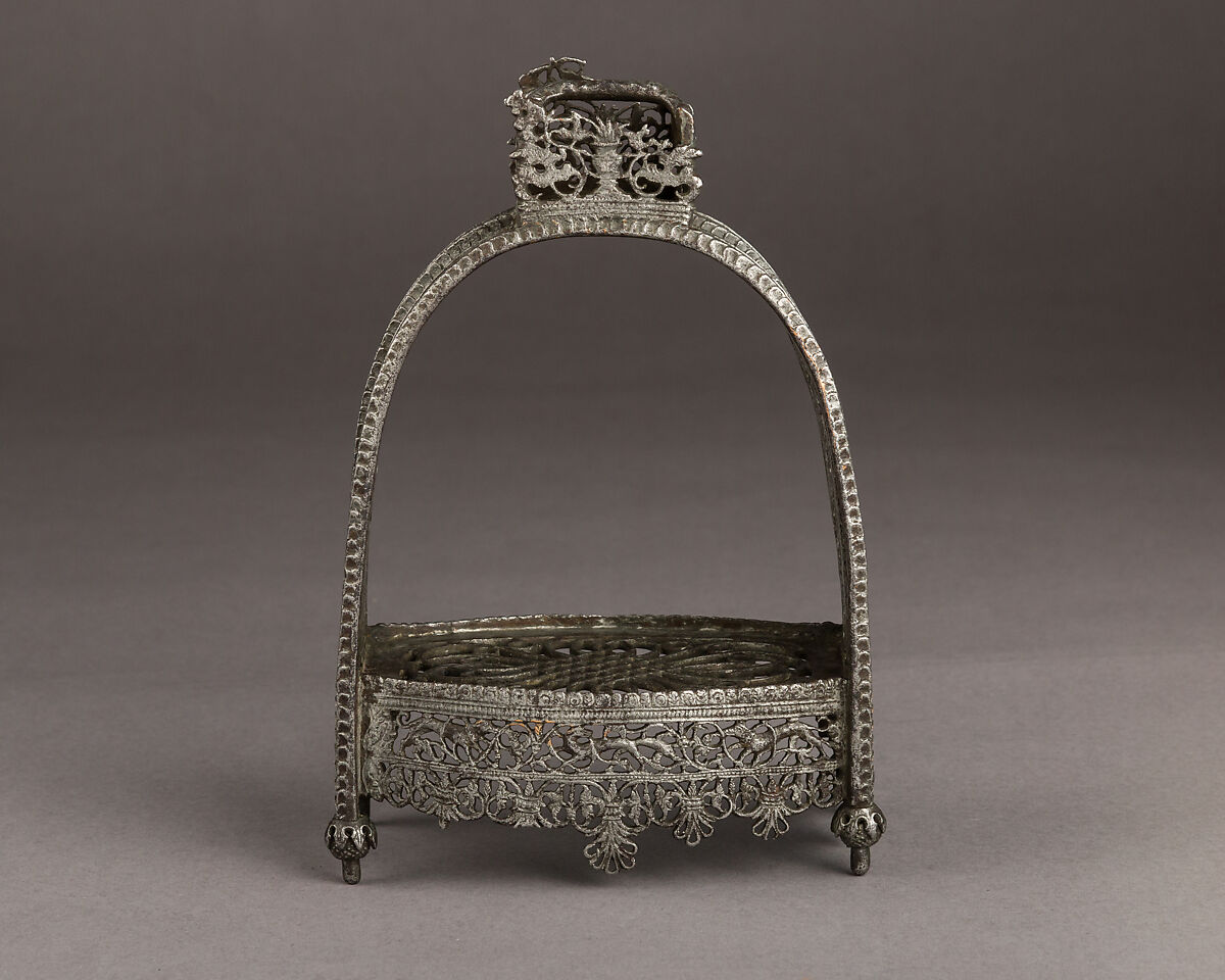 Stirrup, Iron alloy, tin, East German or Bohemian