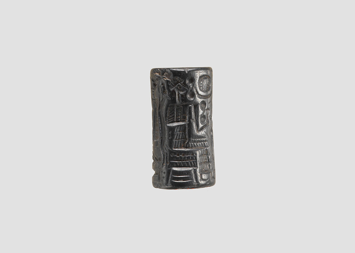 Cylinder seal, Hematite, Old Assyrian Trading Colony