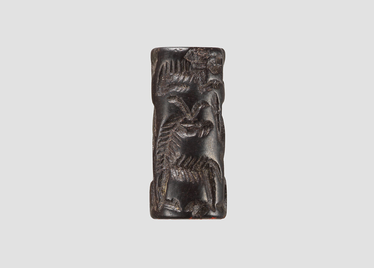 Cylinder seal, Hematite, Old Assyrian Trading Colony