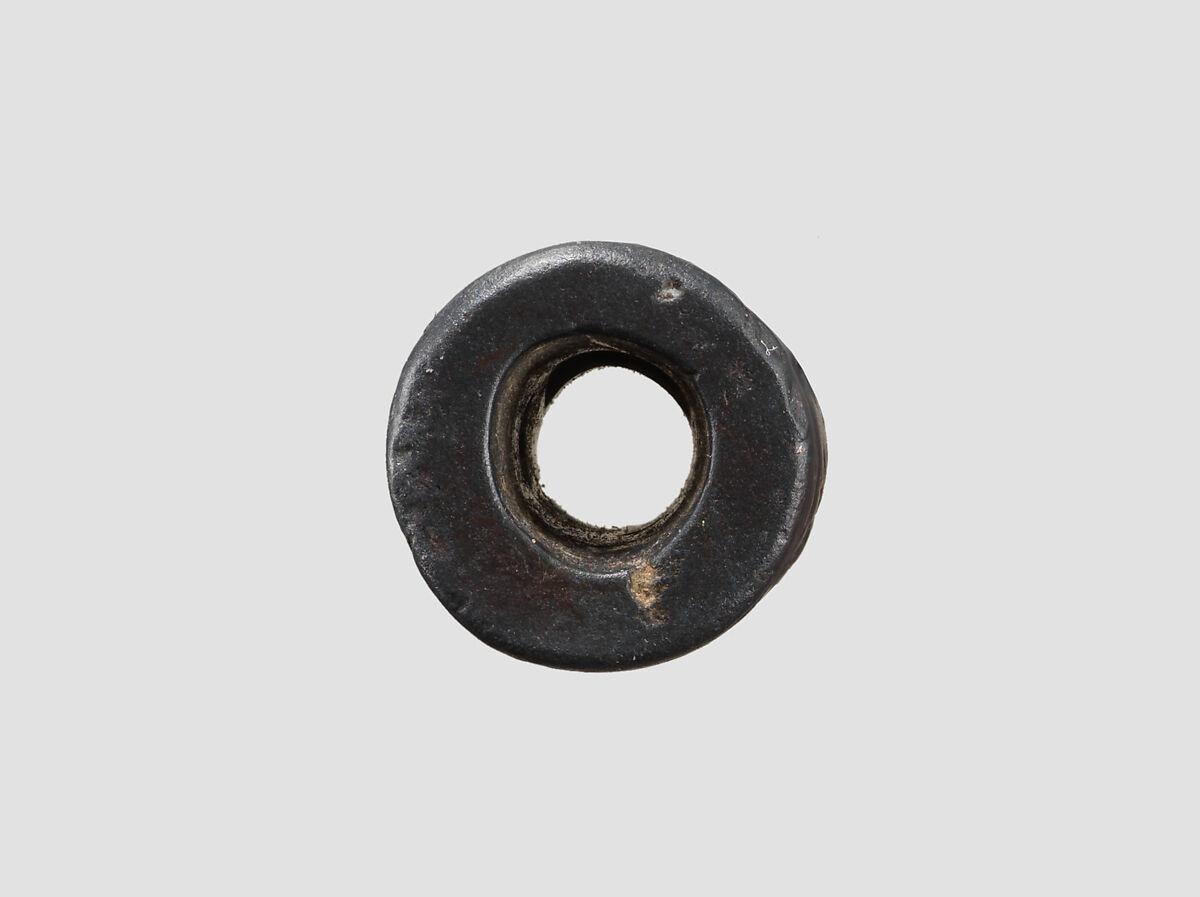 Cylinder seal and modern impression: confronted upright lion and griffin before a seated figure, Hematite, Cypriot