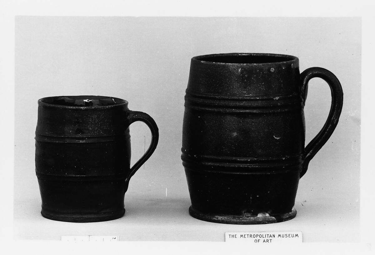 Barrel Mug, Probably earthenware, American