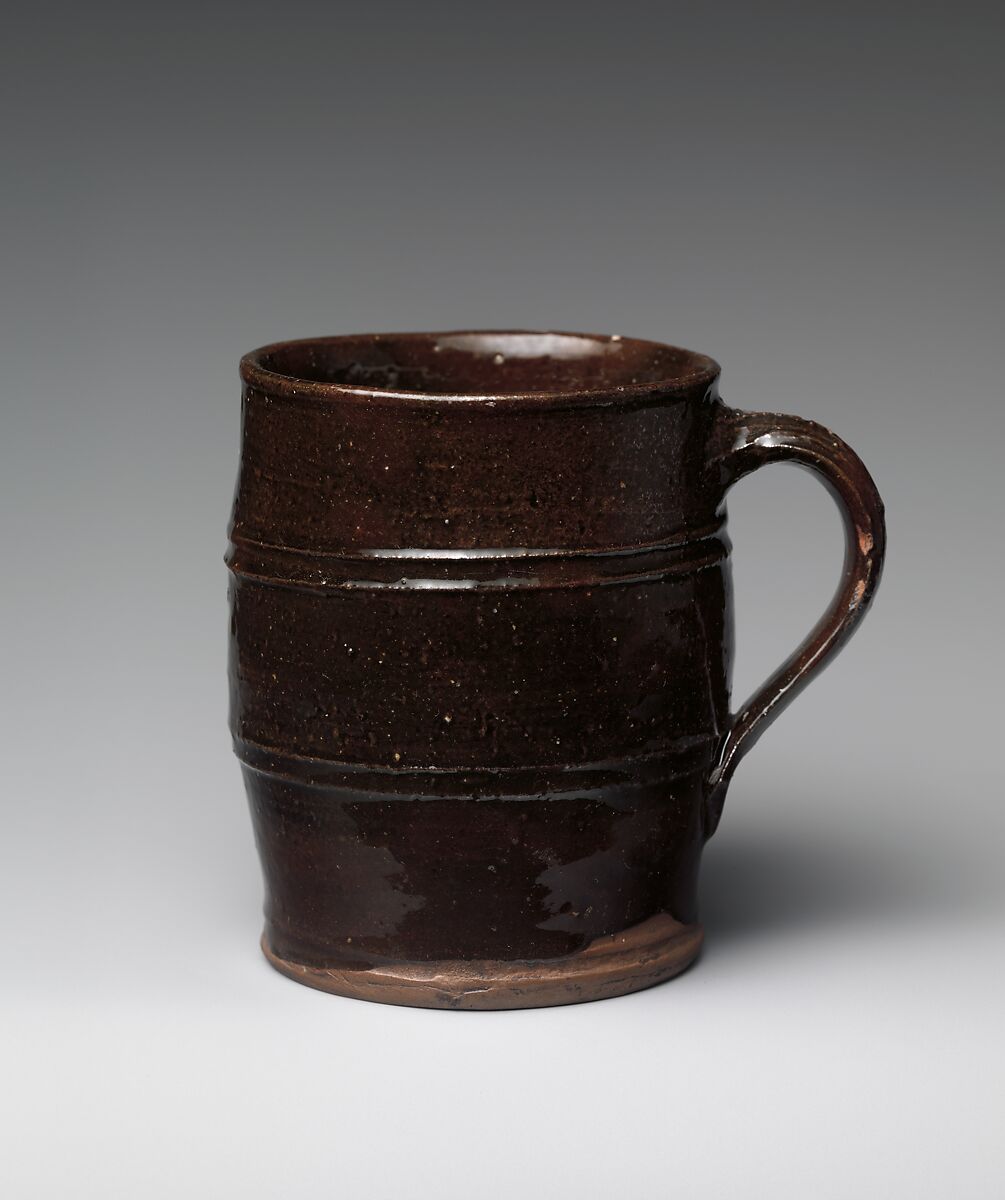 Barrel Mug, Probably earthenware, American 