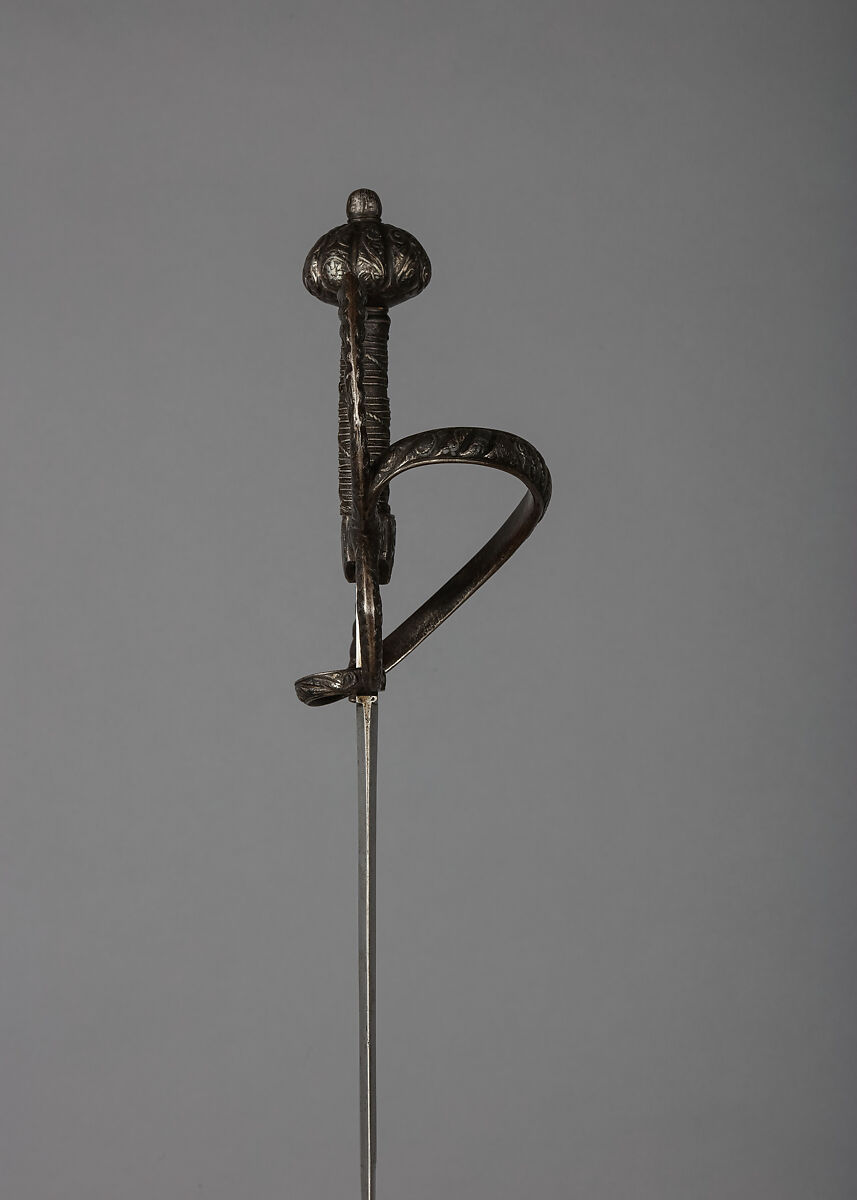 Rapier, Steel, silver, possibly French