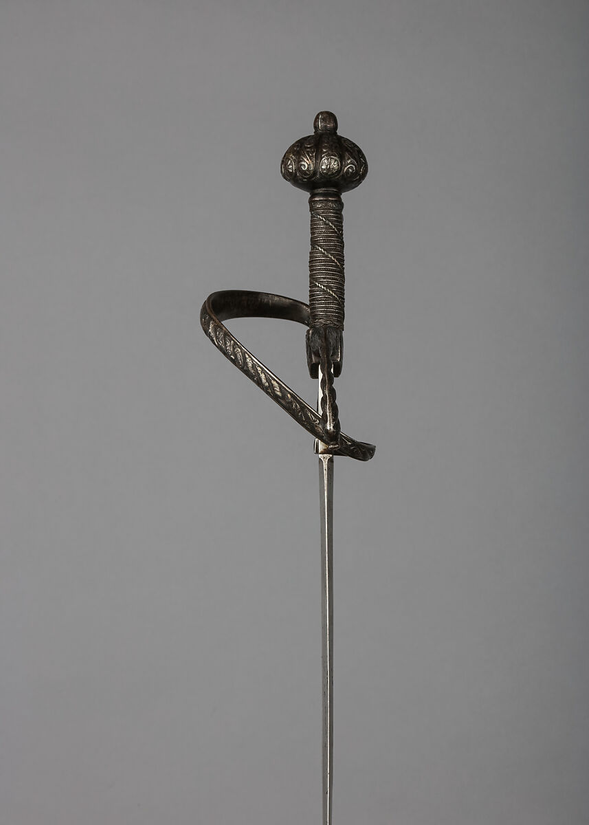 Rapier, Steel, silver, possibly French