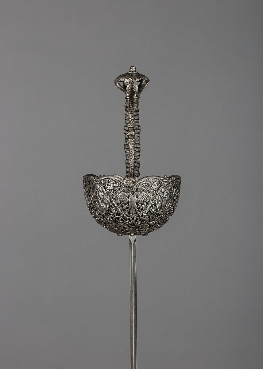 Cup-Hilted Rapier, Steel, Spanish
