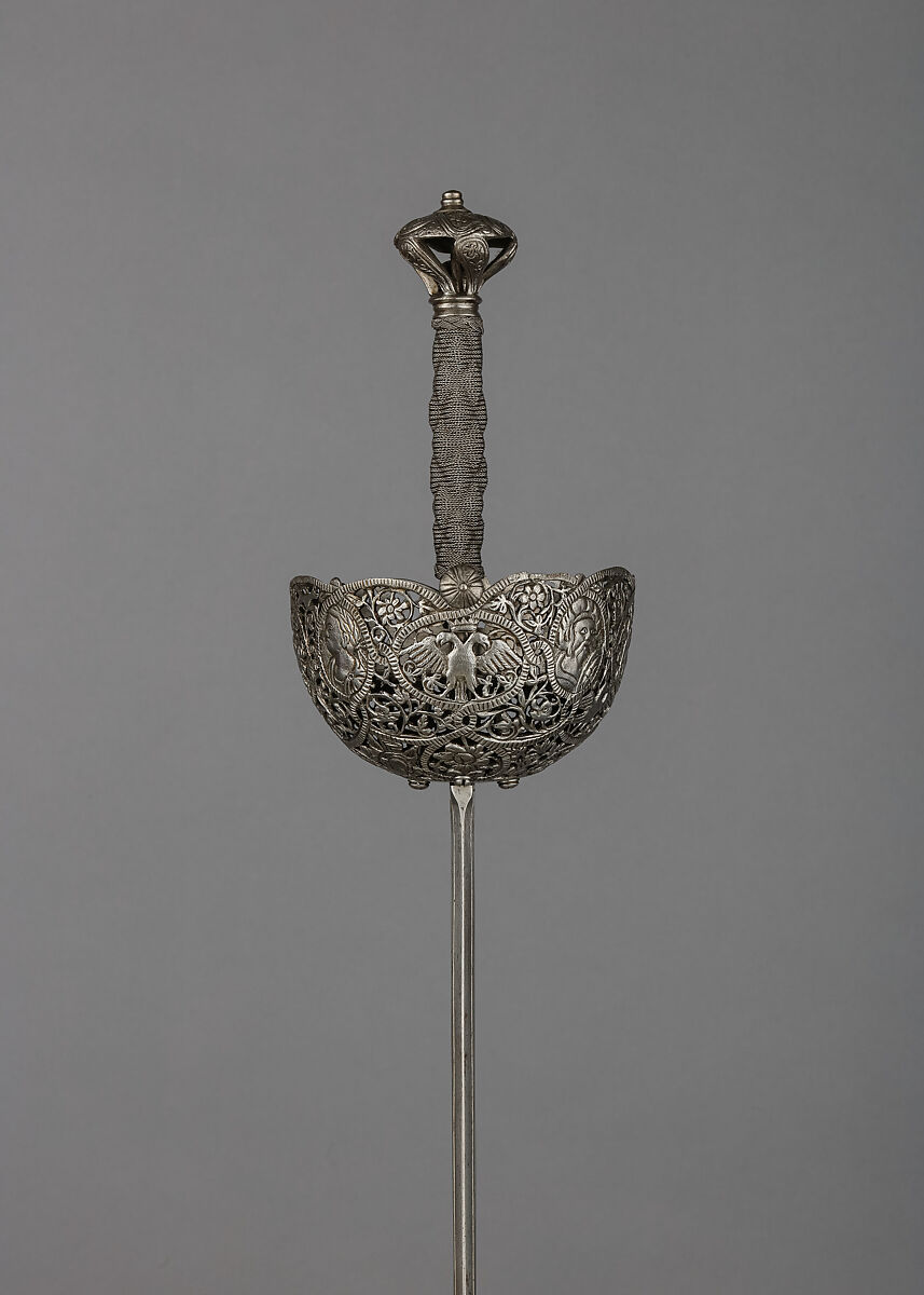 Cup-Hilted Rapier, Steel, Spanish