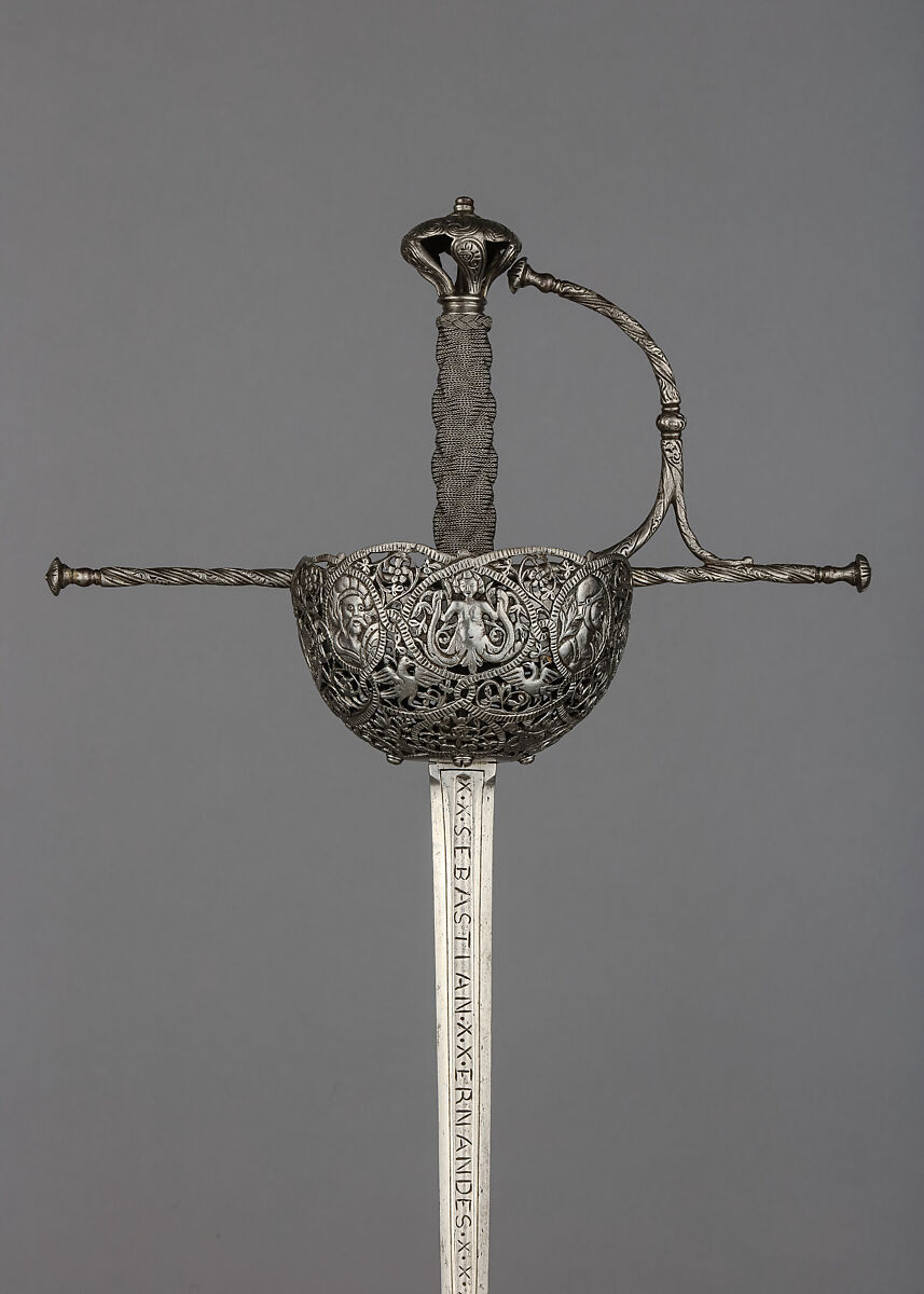 Cup-Hilted Rapier, Steel, Spanish
