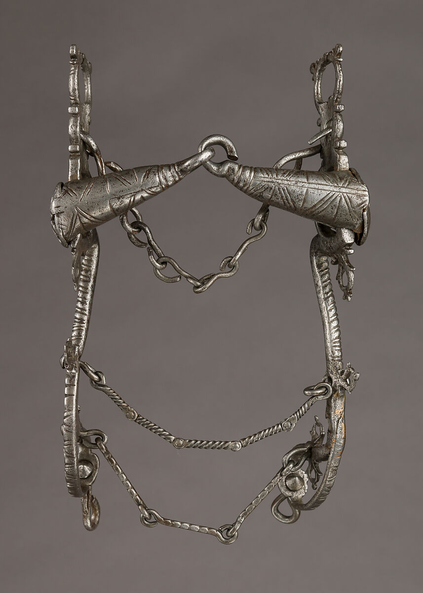 Curb Bit, Iron alloy, tin, copper, German