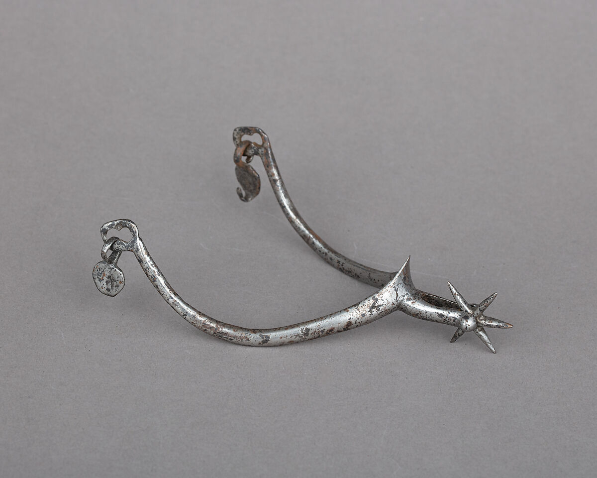 Rowel Spur, Iron alloy, possibly Italian 