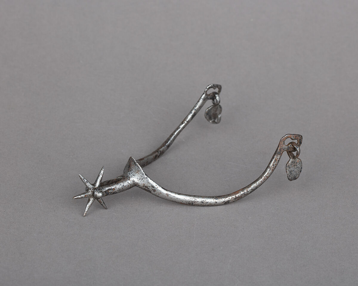 Rowel Spur, Iron alloy, possibly Italian