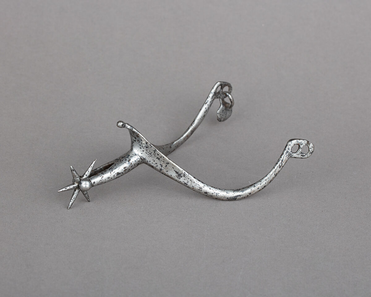 Rowel Spur, Iron alloy, possibly Italian