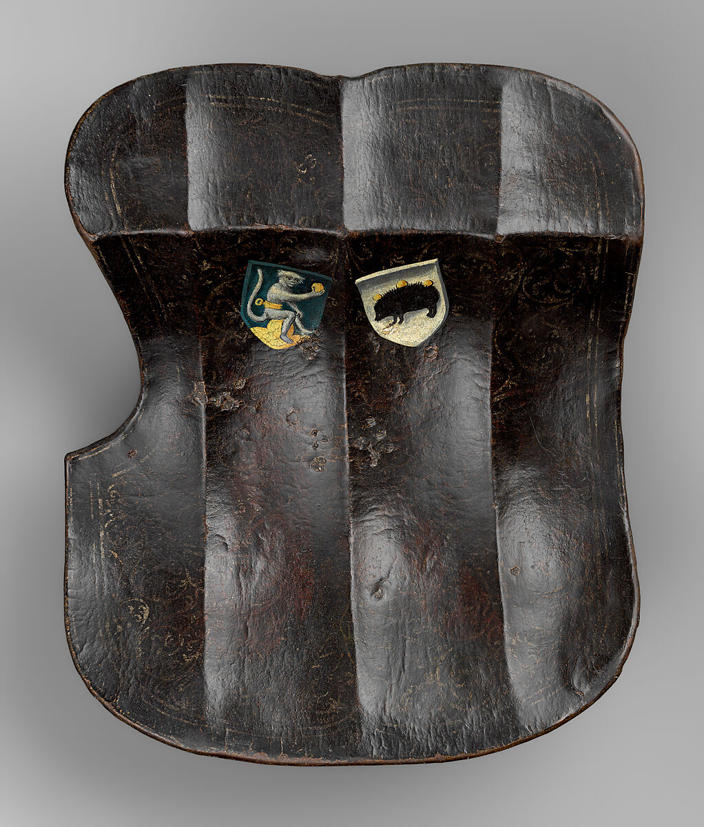 Shield for the Field or Tournament (Targe), Wood, leather, silver, gesso, polychromy, iron, German
