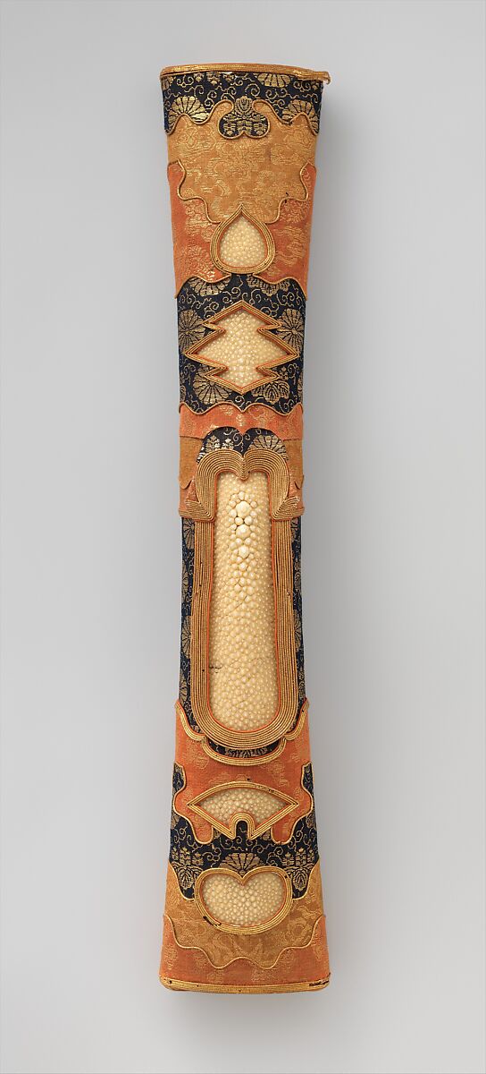 Decorated "Shark" Skin (<i>Kazari-zame</i>), Wood, rayskin (<i>same</i>), silk, gold, paper, Japanese 