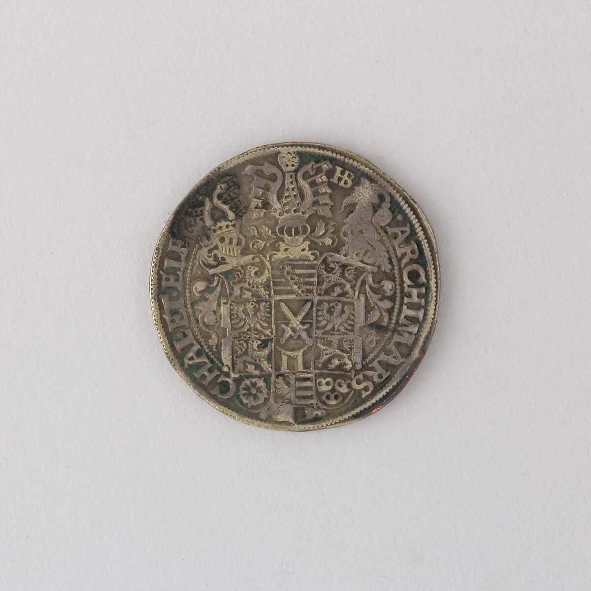 Coin (Thaler) Showing August I (The Pious) of Saxony, Silver, German