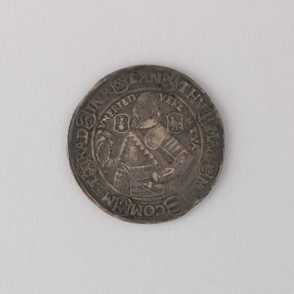 Coin (Thaler) Showing John Casimir and John Ernest, Silver, German, Saxony 