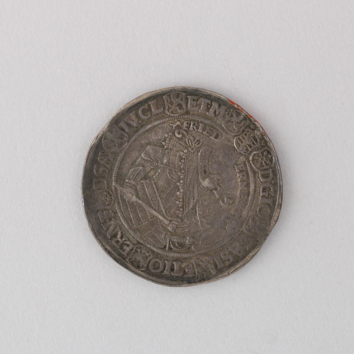Coin (Thaler) Showing John Casimir and John Ernest, Silver, German, Saxony