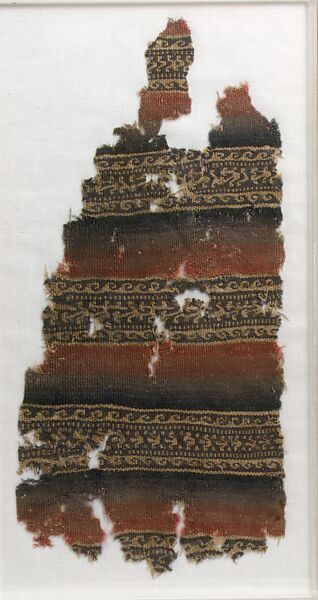 Textile with bands of color, Wool 