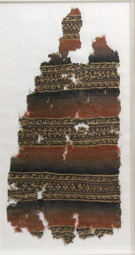 Textile with bands of color