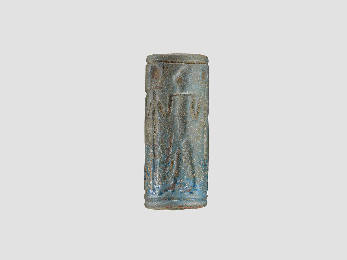 Cylinder seal, Faience, Mitanni