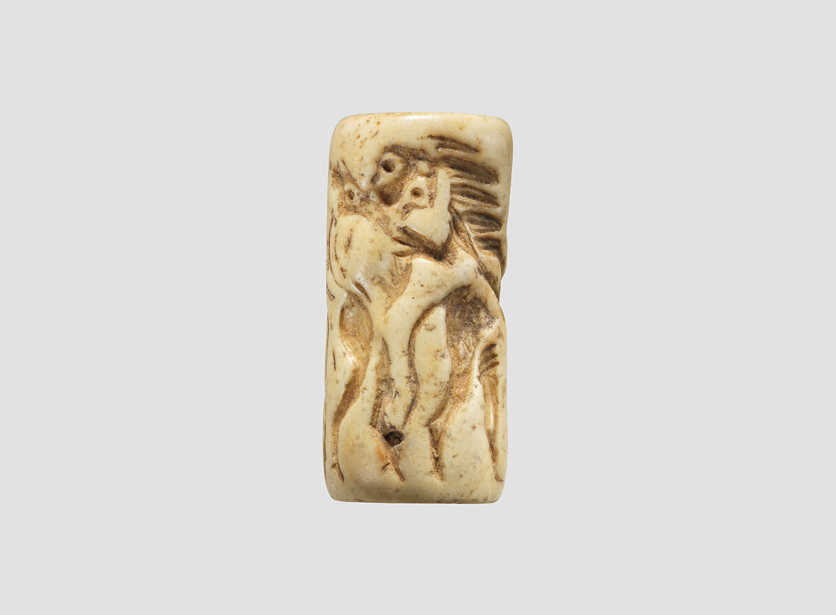 Cylinder seal, Marble, Sumerian