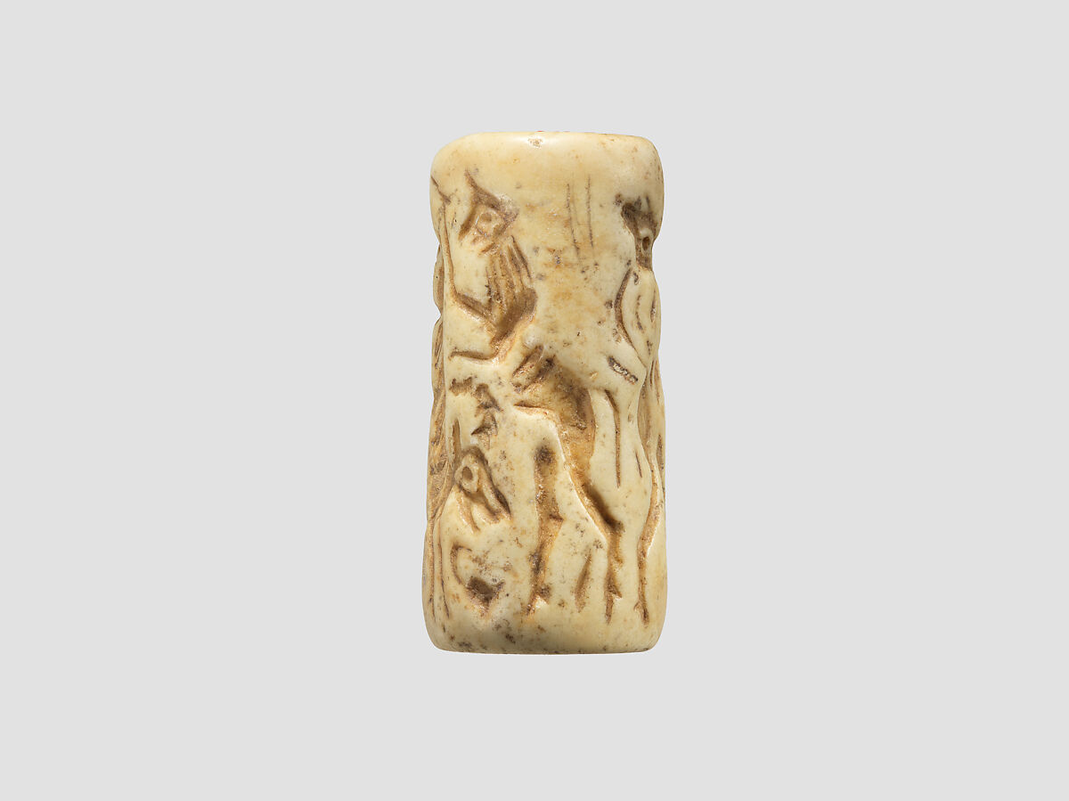 Cylinder seal, Marble, Sumerian