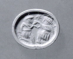 Stamp seal, Agate, Sasanian 