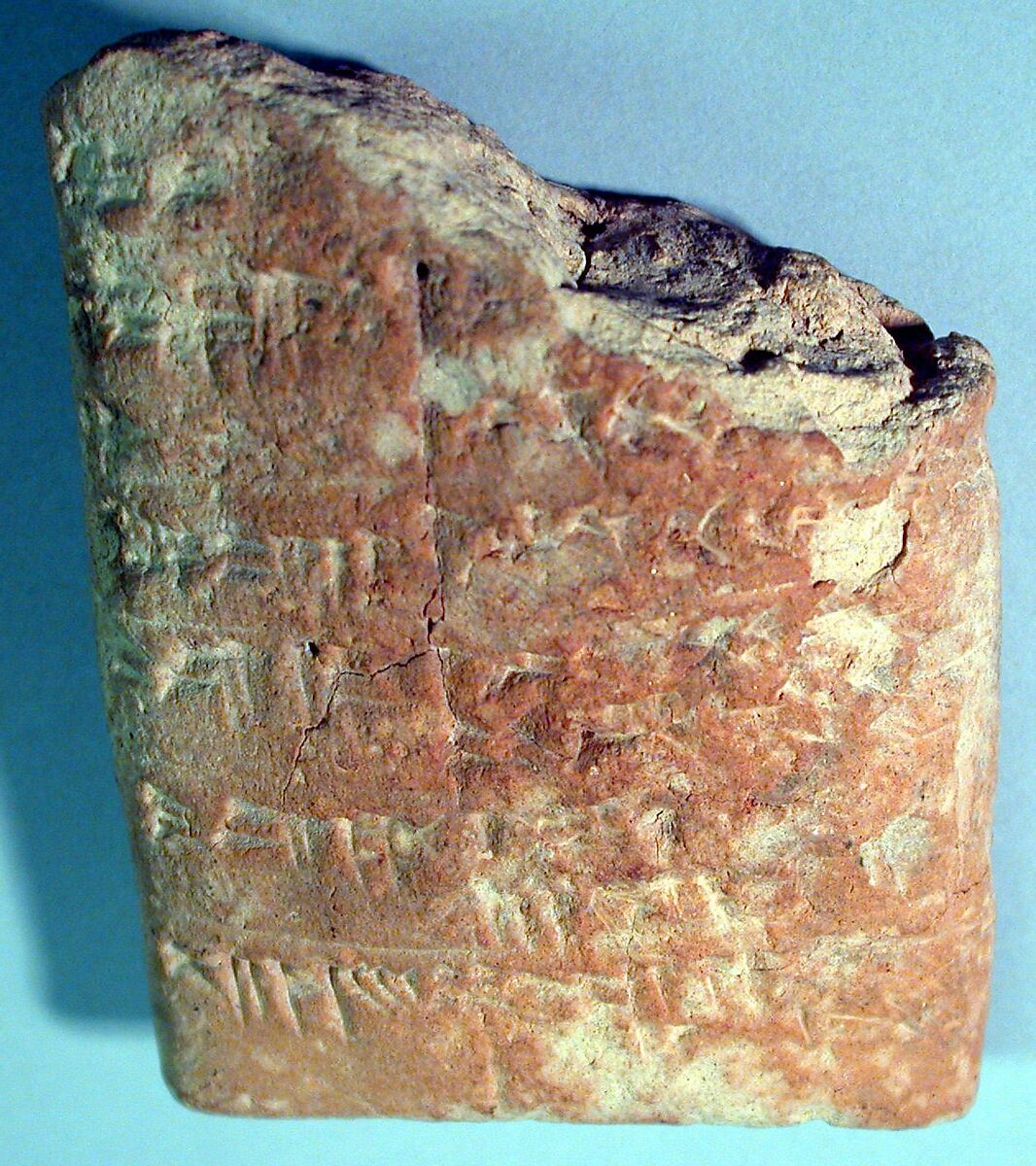 Cuneiform tablet: account of dates as imittu-rent, Ebabbar archive, Clay, Babylonian 