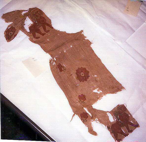 Textile fragment, Silk, tapestry weave, Sasanian 