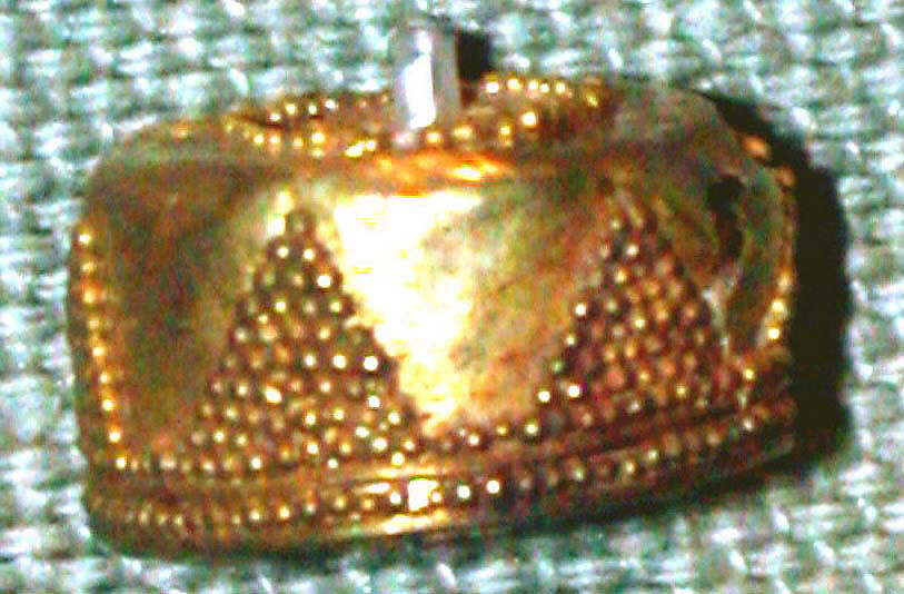 Cylinder seal cap, Gold, Babylonian or Kassite