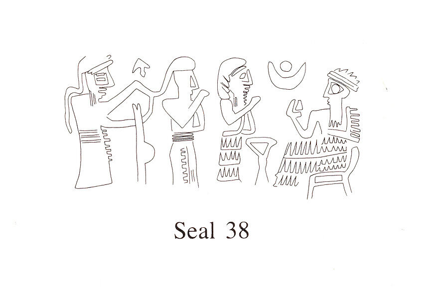 Cuneiform tablet case impressed with two cylinder seals, for cuneiform tablet 1983.135.5a: court deposition, Clay, Old Assyrian Trading Colony