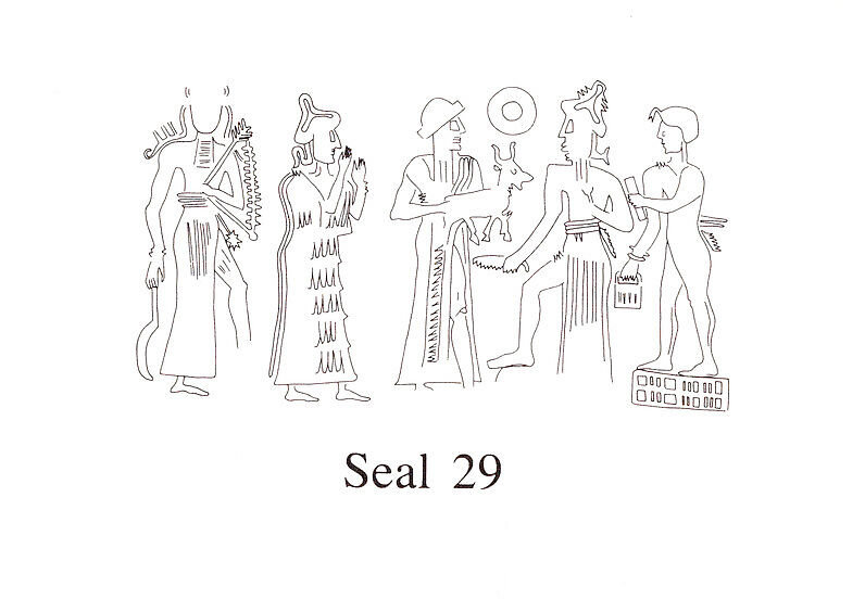 Cuneiform tablet case impressed with cylinder seal, for cuneiform tablets 1983.135.4a, b: private letter, Clay, Old Assyrian Trading Colony