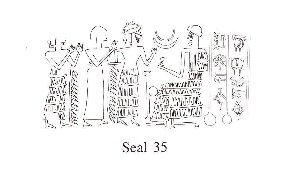 Cuneiform tablet case impressed with five cylinder seals, for cuneiform tablet 66.245.21b: court deposition, Clay, Old Assyrian Trading Colony