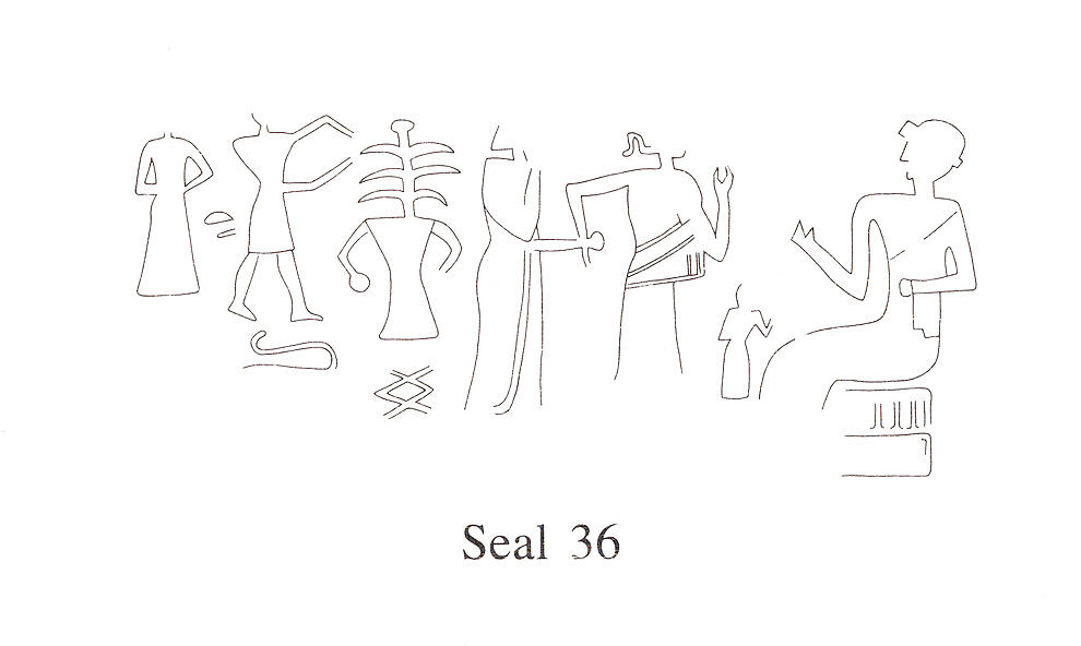 Cuneiform tablet case impressed with five cylinder seals, for cuneiform tablet 66.245.21b: court deposition, Clay, Old Assyrian Trading Colony