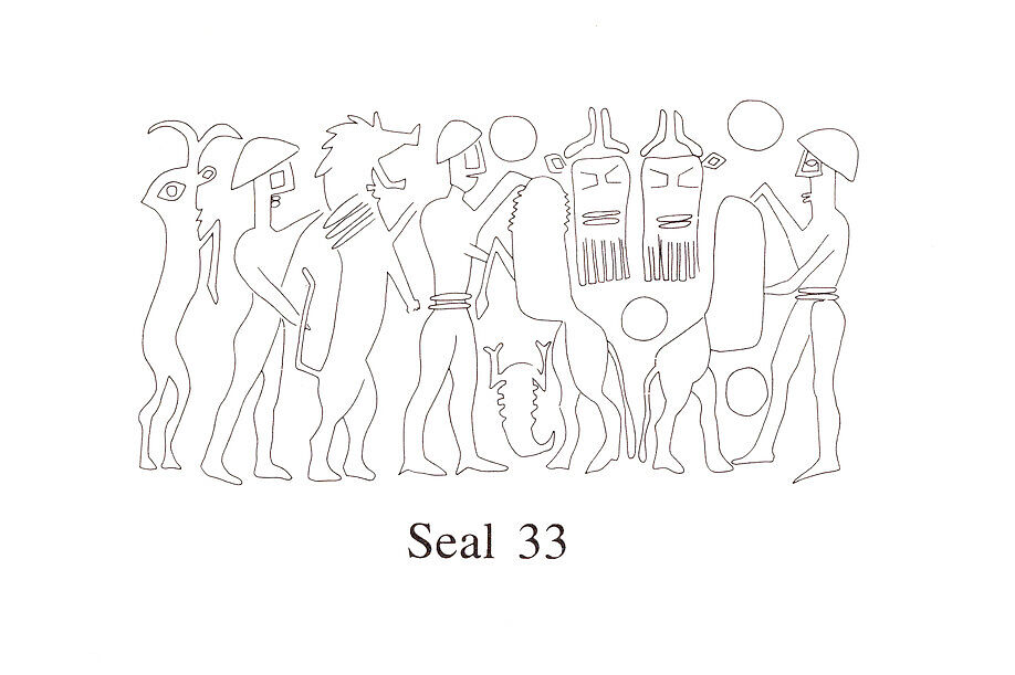 Cuneiform tablet case impressed with two cylinder seals, for tablet 66.245.20a: statement before witnesses, Clay, Old Assyrian Trading Colony